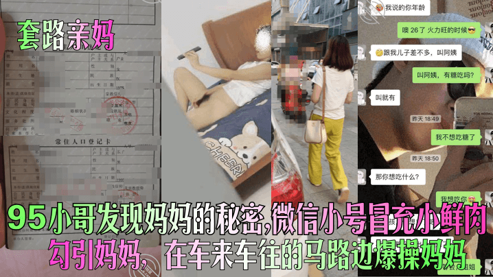 套路亲妈95小哥发现妈妈的秘密微信小号冒充小鲜肉勾引妈妈在车来车往的马路边爆操妈妈高清海报