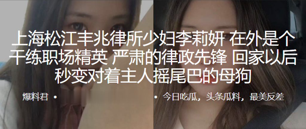 上海松江丰兆律所少妇李莉妍在外是个干练职场精英严肃的律政先锋回家以后秒变对着主人摇尾巴的母狗高清海报