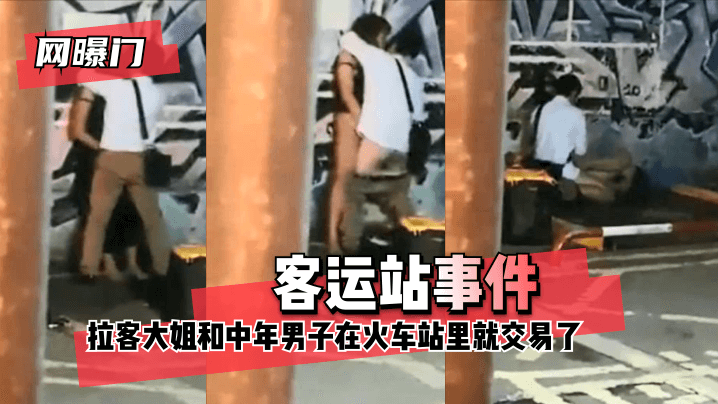 【网曝门】客运站事件！无意偷拍到拉客大姐和中年男子在火车站里就 咳咳 交易了 交易了 懂吧！高清海报